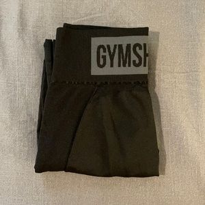 Gymshark flex high waisted leggings - black/charcoal
